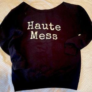 Black Haute Mess Sweatshirt - XL